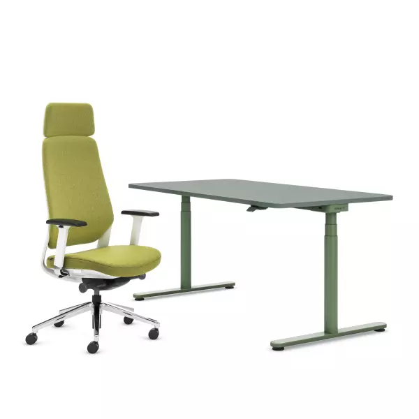 Höhenverstellbarer Schreibtisch Masterlift® Flex, grün